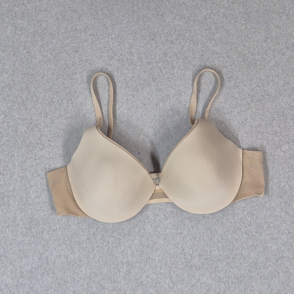 Maidenform Women Bra 38B Beige T Shirt Lightly Lined Underwired Strap